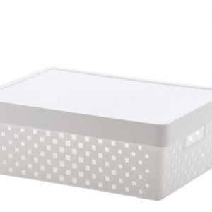Cesto Organizador  C/ Tampa 39X29X14 - Branco Ref 843