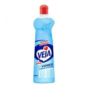 Limpa Vidros Veja 500ml Vidrex C/ Alcool Pr