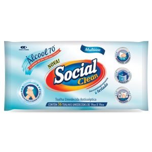 Lenço UmeDecido Álcool 70 - Social Clean