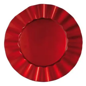 Sousplat Borda Ondulada Vermelha - Ref 1690933